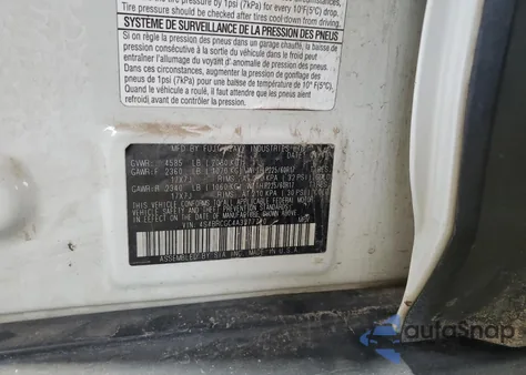 2010 Subaru Outback 2.5I Premium из США, поврежденный, VIN 4S4BRCGC4A3377720